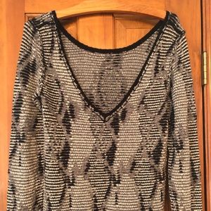 Free People Knit V Neck Sweater